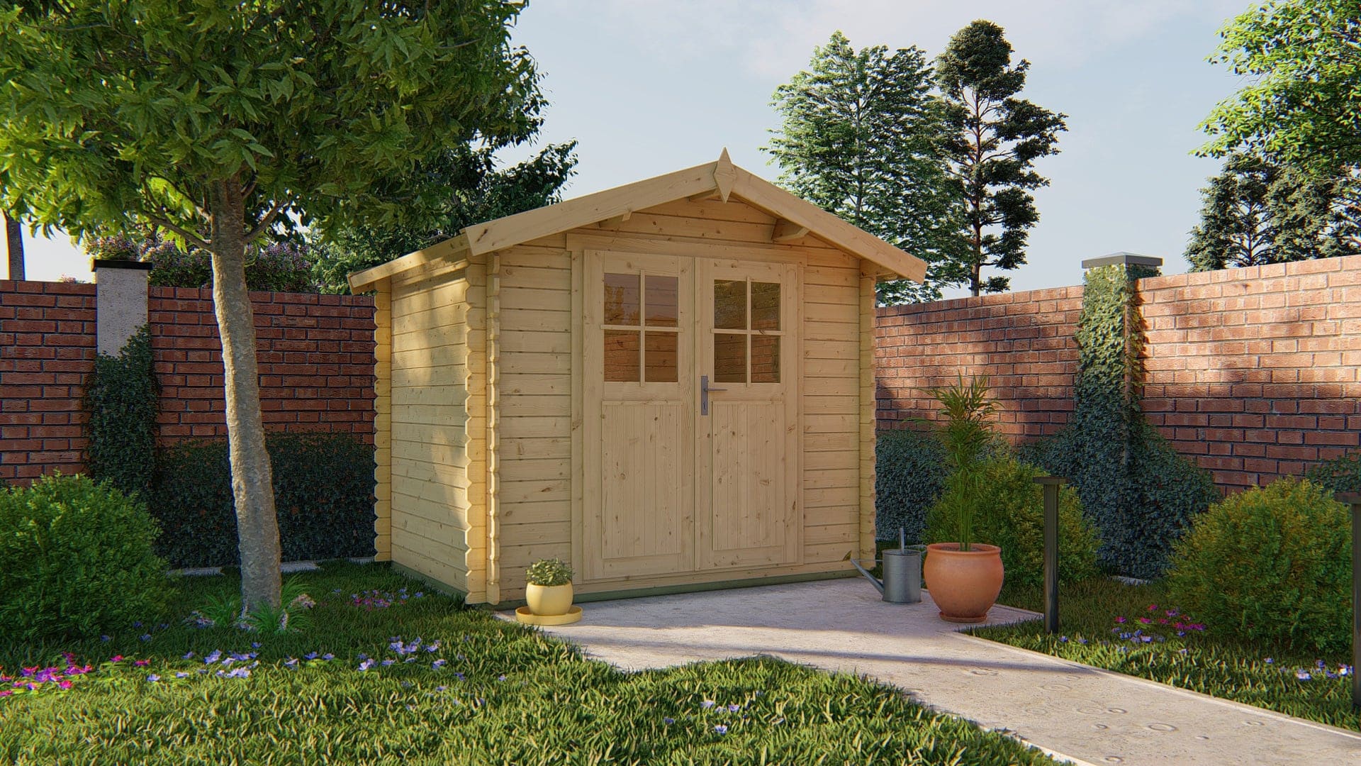 Blokhut Robert | Inclusief fundamentbalken, shingles, startset en bezorging!