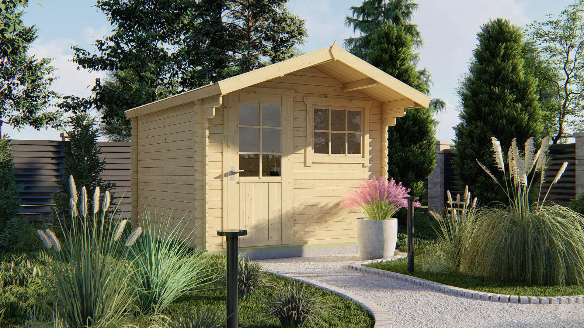Blokhut Bo | Inclusief fundamentbalken, shingles, startset en bezorging!